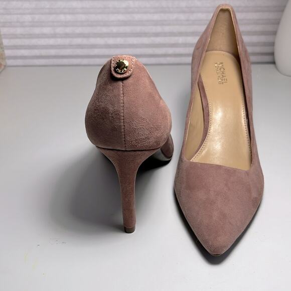NEW Michael Kors Women Dorothy Flex  Suede Pump Dusty Rose - Picture 4 of 8
